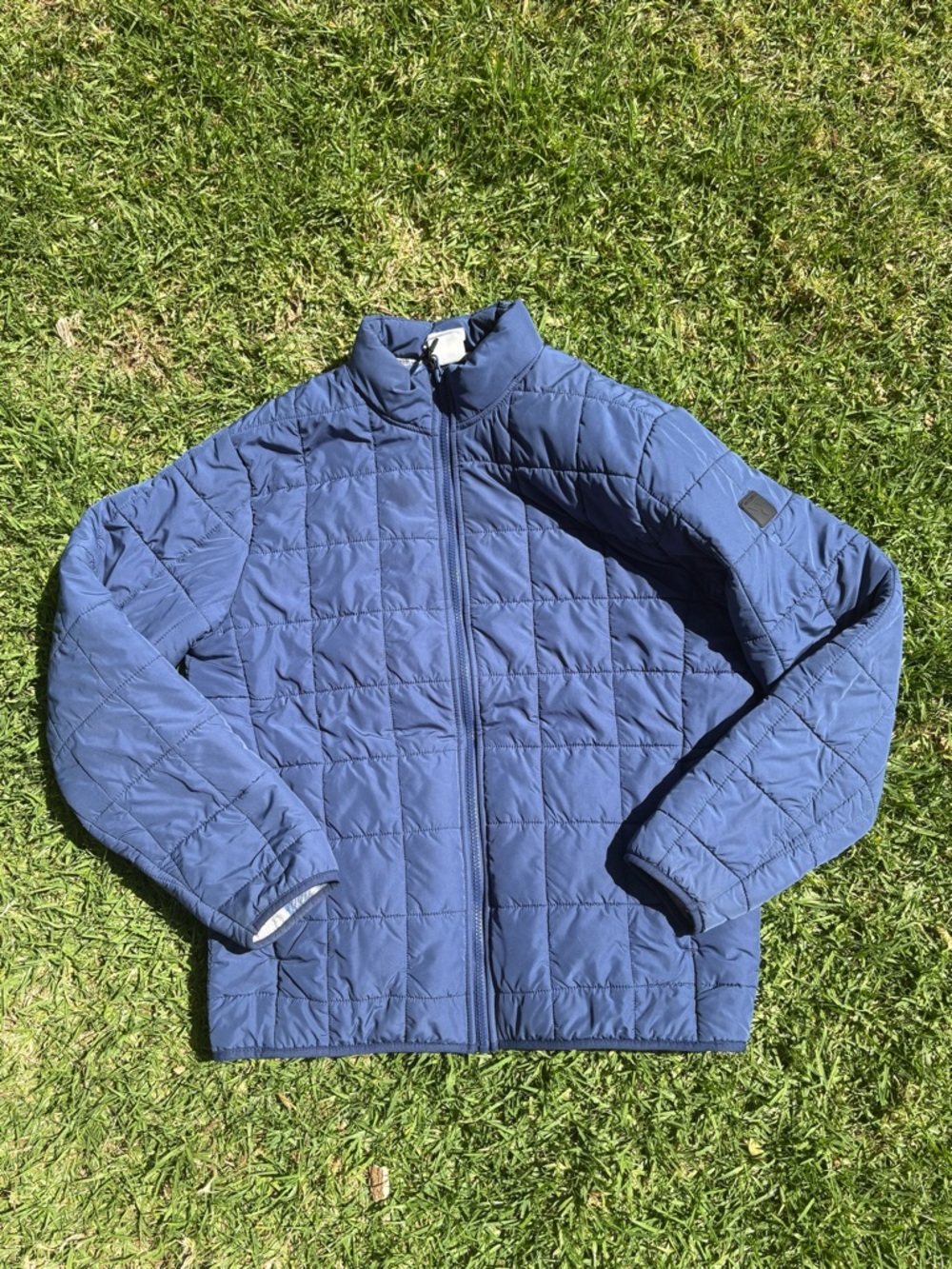 Men's Lightweight Quilted Puffer Jacket in Blue